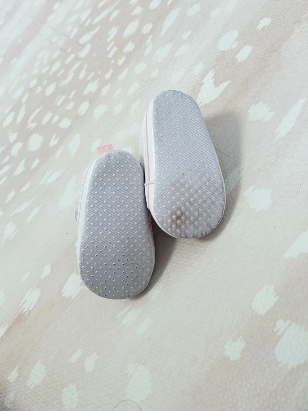 Baby Girls White Sneakers with Pink Bow - Cute First Steps